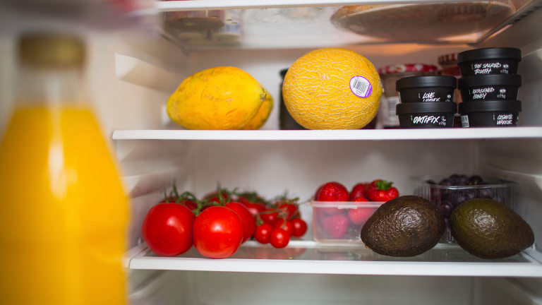 Fresh fruit in the fridge