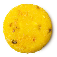 Godiva Shampoo Bar Yellow, round solid shampoo bar