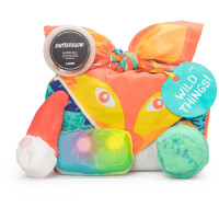 Confezione regalo di Natale Wild Things avvolta in un knot wrap in cotone biologico e il suo contenuto Confezione regalo di Natale Wild Things avvolta in un knot wrap in cotone biologico e il suo contenuto