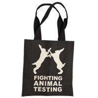 Saco de pano luta contra testes em animais Saco de pano Fighting Animal Testing