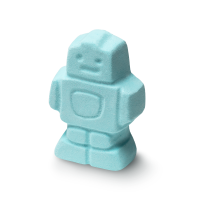Ickle Bot Bath Bomb A pale blue robot shaped bath bomb