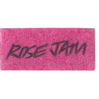Rose Jam Washcard A bright pink washcard featuring the words rose jam