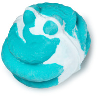 Tengri Bath Bomb A blue and white bath bomb