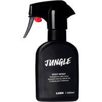 Jungle spray corporal body spray aroma amaderado vegano jungle spray corporal en envase negro con vaporizador para mejor aplicación