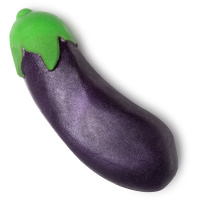 Aubergine Soap deep purple and green aubergine shaped soap