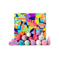 regalo para el baño The Art Of Bathing La caja de regalo cuadrada y multicolor The Art Of Bathing con las bombas y burbujas de baño alrededor