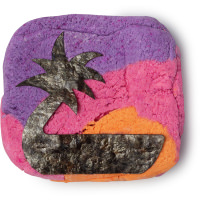 Twilight Bubble bar Pink yellow and purple striped bubble bar with coconut shape seaweed cut out