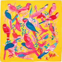 Tweet Yourself Knot Wrap yellow, pink and blue bird pattern on knot wrap