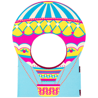 Lifted Product Holder product holder in the design of a hot air balloon