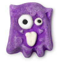 Worry Monster Bubble Bar A ghost monster shaped purple bubble bar
