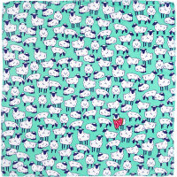 Where's Dolly a pale blue knot wrap with illustrated sheep