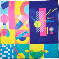 10 Years Knot Wrap a blue and yellow squared knot wrap with numbers