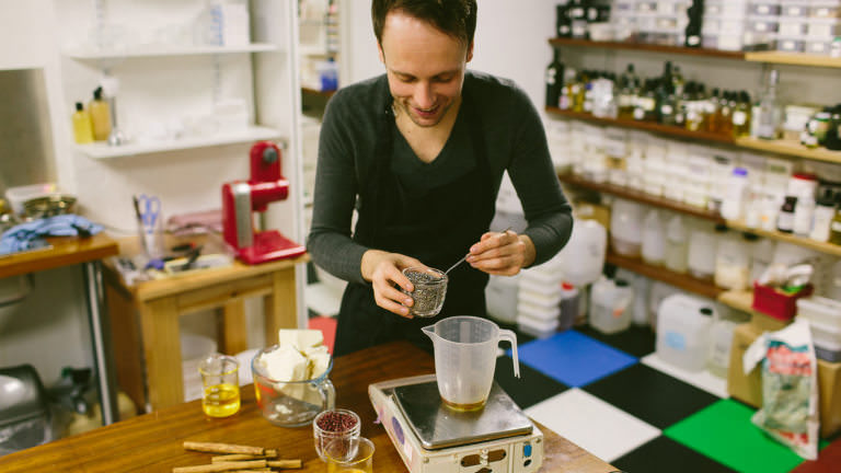 Lush Dan inventing products