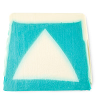 Snowcake Soap a blue and light blue handmade soap