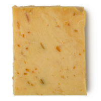 Sexy Peel (9 agrumi e 1/2) Sapone Lush Pezzo di sapone fatto a mano di colore giallo con scorza di agrumi