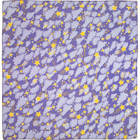 Sleepy Knot Wrap a purple knot wrap with clouds and yellow stars