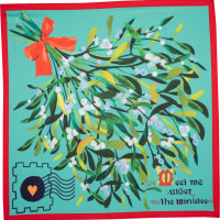 Meet Me Under The Mistletoe Christmas Knot Wrap meet me under the mistletoe knot wrap christmas