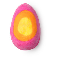 Cream Egg Bubbleroon A pink and orange bubbleroon in the shape of a egg