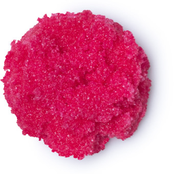 A pink blob of the cherry lip scrub