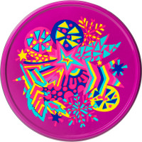 Starbright Gift purple tin gift set with yellow swirling patterns