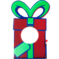 Christmas Present a christmas present shaped product holder