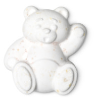 Butterbear Bath Bomb waving bear shaped bath bomb in white/cream colour