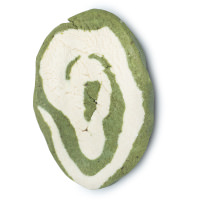 Matcha Roll Bubble Bar an oval green and white bubble bar