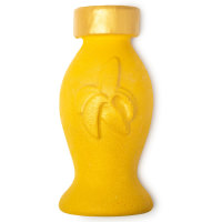 Fantabulosa Bubble Bath A yellow perfume bottle shaped bubble bar with a banana print