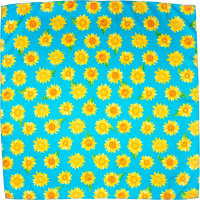 Sunflowers Knot Wrap green and yellow sunflower themed knot wrap