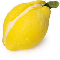 Lemon Crumble A lemon shaped bubble bar