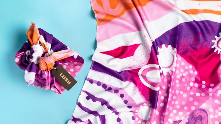 Hope a pink patterned knot wrap