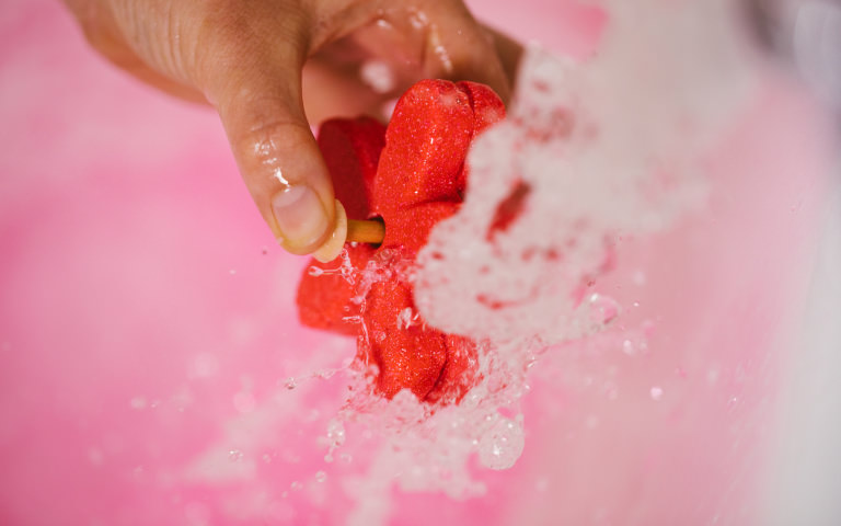 Pink Petitgrain Bubble Spinner pink petigrain bubble spinner