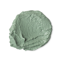 Mask of Magnaminty A swatch of a light green, textured face mask