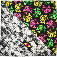 Hey You Guys! Knot Wrap a multicoloured skull print knot wrap
