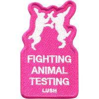 Fighting Animal Testing Patch pink fighting animal testing patch