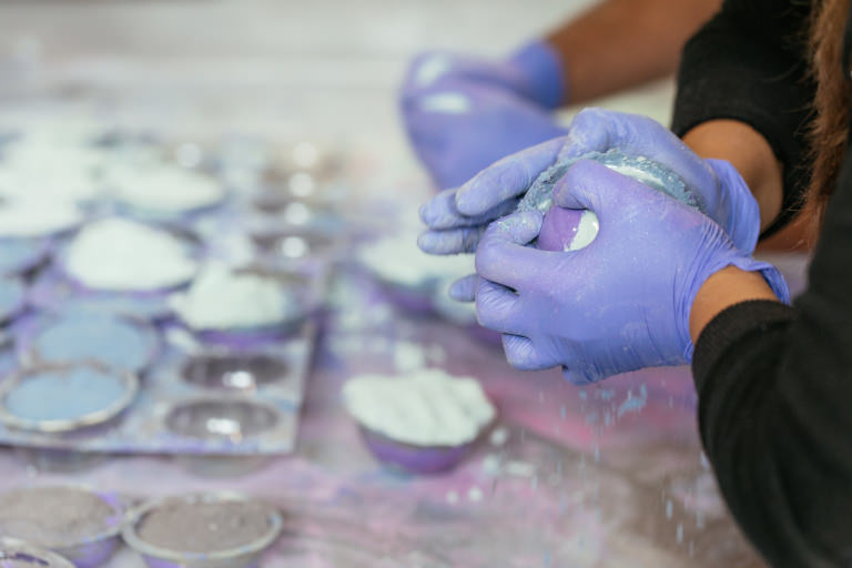 Goddess bath bomb how it's made