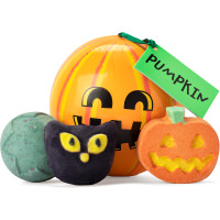 Pumpkin Gift a pumpkin shaped gift with an array of halloween products