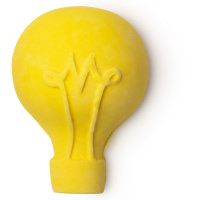 Lightbulb Moment Bubble Bar A yellow lightbulb shaped bubble bar