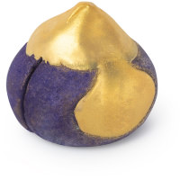 Figs In Honey Bubble Bar purple fig shaped bubble bar with gold pattern