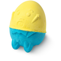 Humpty Dumpty Bath Bomb blue and yellow egg shaped humpty dumpty bath bomb