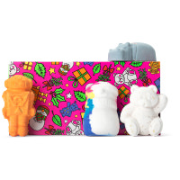 Festive Friends Gift pink festive themed gift with products around it
