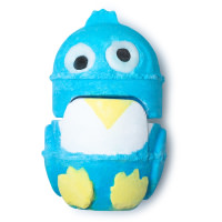 penguin bomb bomb A blue and yellow penguin shaped bath bomb