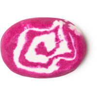 Comforter Schaumbad ovales festes schaumbad pink mit weißer spirale