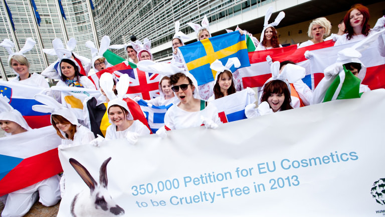 Fighting EU animal testing in Brussels