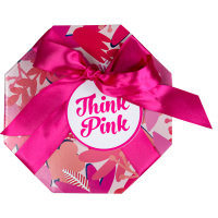 Think Pink regalo Think Pink regalo de color rosa con lazo rosa