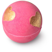 Heart Beat badbomb rosa badbomb med guld hjärtan