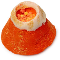 Vesuvio an orange volcano shaped bubble bar