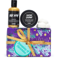 Dreaming Of Christmas Gift A purple and gold gift set