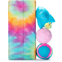 Cosmic Gift Web Cosmic lush gift on white background showing bath bombs inside called intergalactic, twilight and rocket science