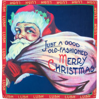 Just A Good Old Fashioned Merry Christmas a traditional santa with a bag full of presents on a knot wrap
